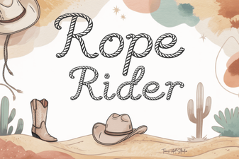 Design Projects with the Rope Rider Font